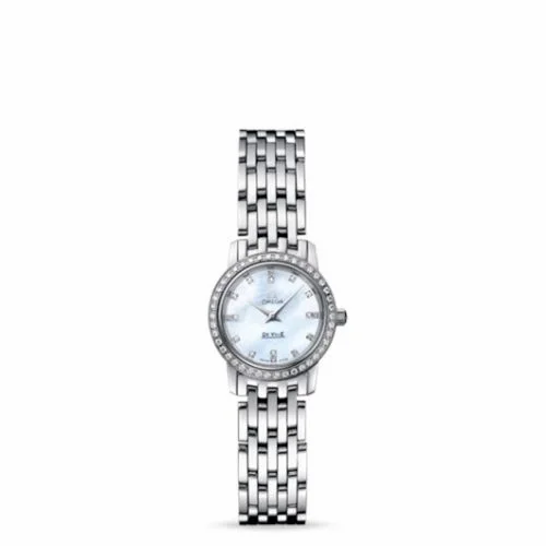 Omega De Ville Prestige Quartz 22 Stainless Steel / Diamond / MOP / Bracelet 4575.75.00 (45757500)